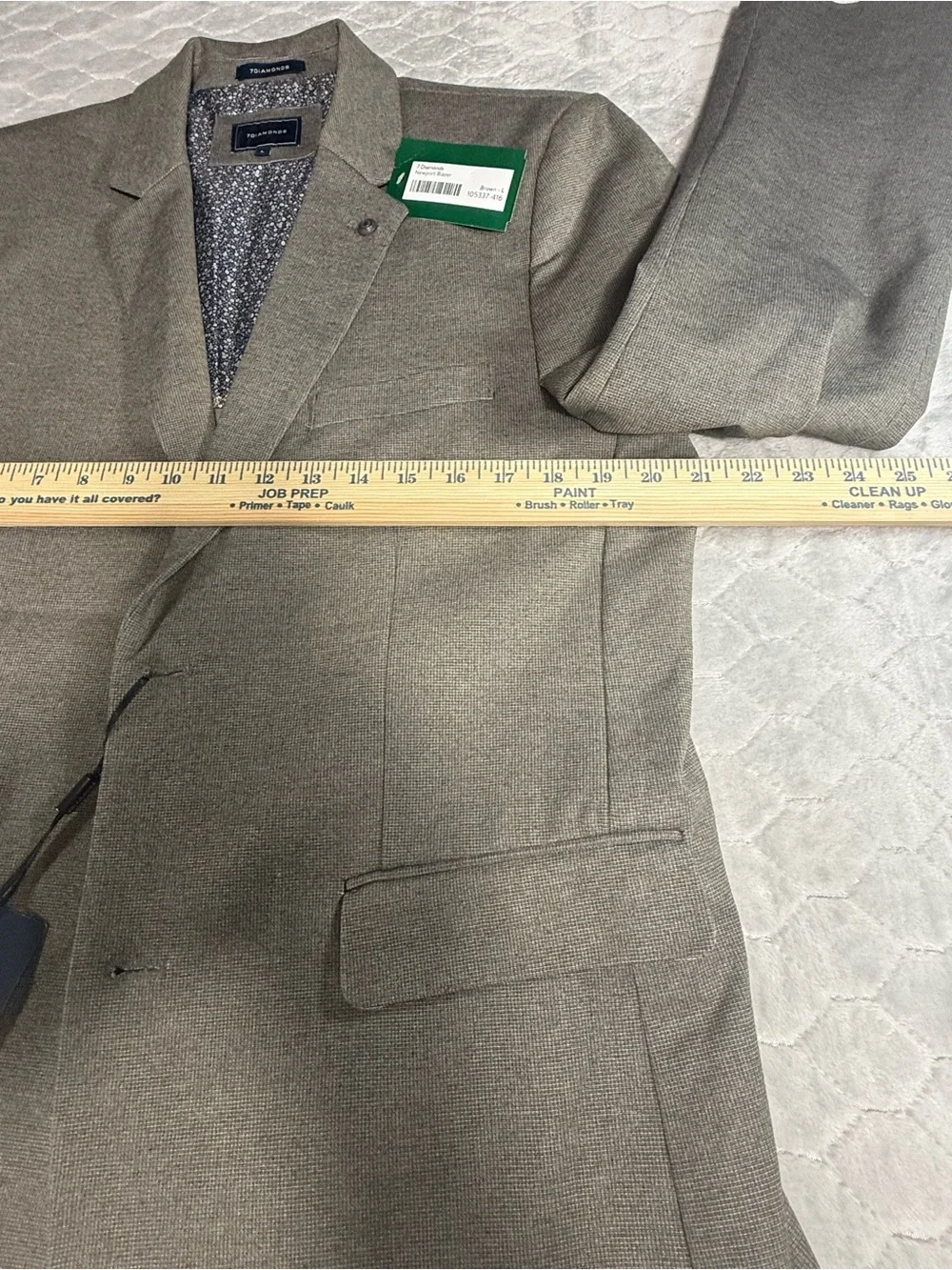 7 Diamonds Newport Blazer Brown Large NWT Modern Sport Coat